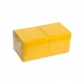 Салфетки бумажные 24х24 см, 1-слойные, желтые, 400 листов в упаковке /15