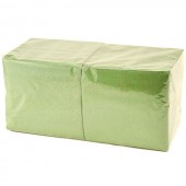 Салфетки бумажные 24х24 см, 1-слойные, светло-зеленые, 400 листов в упаковке /10