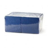 Салфетки бумажные 24х24 см, 1-слойные, синие, 400 листов в упаковке /15