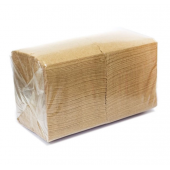 Салфетки бумажные 24х24 см, 1-слойные, Крафтовые, 400 листов в упаковке /15