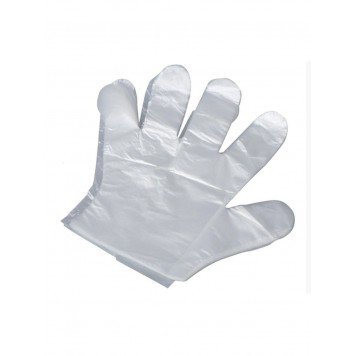 Перчатки одноразовые полиэтиленовые прозрачные L 50 пар в упаковке ЛЮКС/100