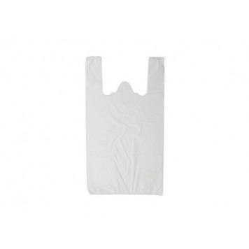 Пакет-майка 25х45 см 11 мкм, белая 100 штук в упаковке /20