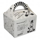 Коробка картонная Хэппи Мил 164х150х110мм с печатью Зебра / 250