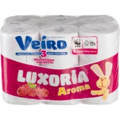 Туалетная бумага Veiro Luxoria Aroma 3-слойная белая (12 рулонов в упаковке)/4