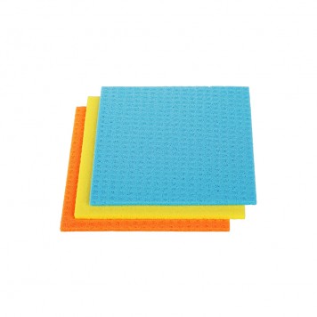 Салфетка губчатая 15х15 см (3 штуки в упаковке) /70