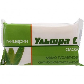 Мыло туалетное Антибактериальное Ультра С 100г в цветной обертке /64