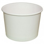 Креманка одноразовая круглая бумажная 125 мл, d=75мм белая /60/1500