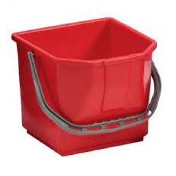 Ведро пластиковое для тележек ACG 12 л, красное