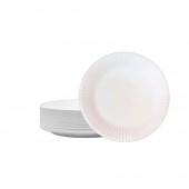 Тарелка картонная белая d=180 100 штук/1000