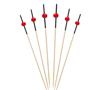 Пика деревянная для канапе Жемчужина разноцвет., 12см/100шт/10000