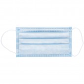 Маска одноразовая 3-х слойная голубая (50шт/упак)
