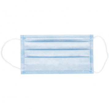 Маска одноразовая 3-х слойная голубая (50шт/упак)
