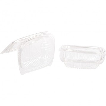 Контейнер с неразъемной крышкой Сп-155 350 мл,155х129х38мм ПЭТ /75/300