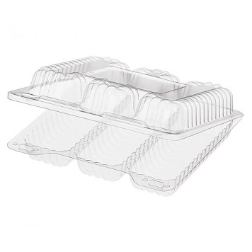 Контейнер с неразъемной крышкой РК-28С3 (Т) для пирожных-эклеров (400 шт в упаковке)