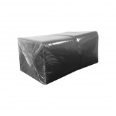 Салфетки бумажные 24х24 см, 1-слойные, черные, 400 листов в упаковке /15