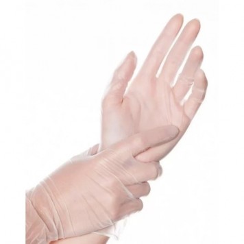 Перчатки виниловые смотровые неопудренные М (50 пар в упаковке) /10