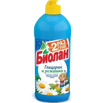Средство для мытья посуды Биолан Глицерин и Ромашка 900мл/12