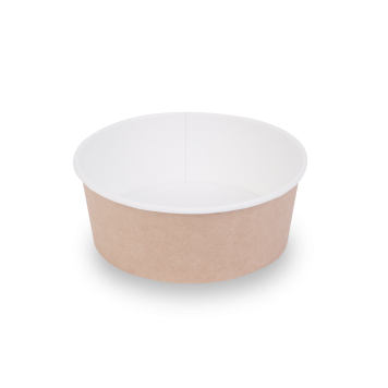 Контейнер круглый бумажный, для салата OSQ Round Bowl 1300 мл белый (35 шт в упаковке) /210-1