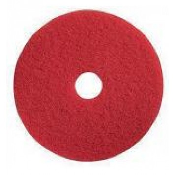 Пад для поломоечных машин D20` (50см) красный, мягкой абразивности, 5 шт упак