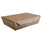 Контейнер бумажный Ланч-бокс CRAFTBOX600 600мл, 150х100х50 мм крафт (25 шт в упаковке) /400