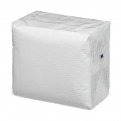 Салфетки бумажные 23х23 см, 1-слойные белые 100 листов в упаковке/вл.40