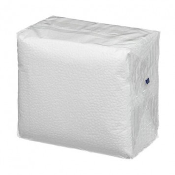 Салфетки бумажные 23х23 см, 1-слойные белые 100 листов в упаковке/вл.40