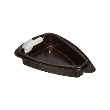 Контейнер для кусочка торта Т-2ДШ 120х86х67 мм коричневый /800