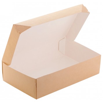 Контейнер бумажный для торта, десерта OSQ Eco Cake 1900мм, 230х140х60мм, крафт /300шт