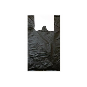 Пакет-майка 28х50 см 12 мкм, черная 100 штук в упаковке /20