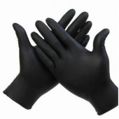 Перчатки нитриловые смотровые неопудренные XL черные (50 пар в упаковке) КП