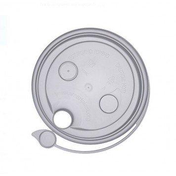 Крышка со съёмным питейником d=80мм, прозрачная матовая (50 шт в упаковке, 1000 шт в коробке)