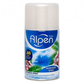 Сменный баллон для автоматического освежителя Alpen Морской бриз 250 мл/12