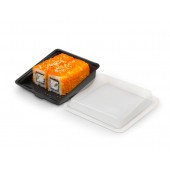 Контейнер дно для суши и роллов КД-303, 116х114х45 мм черный /300/1500