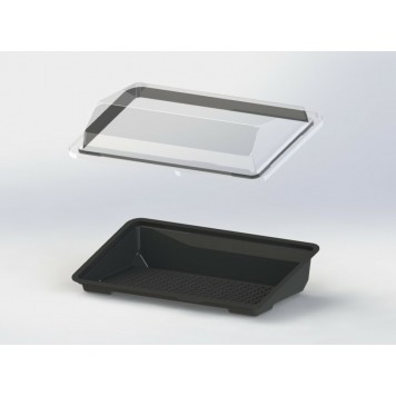 Крышка для контейнера КД-306, 170х104х45 мм прозрачная /100/600